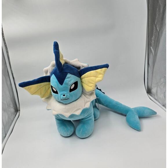 BABW Pokemon Vaporeon Eevee Pikachu Plush Plus One Small Plush Bundle Lot - Picture 2 of 11